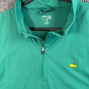 Masters Tech Augusta National Golf Men Vest XXL Green Quarter Zip Official Merch